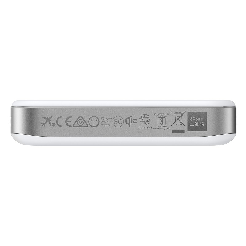 Anker MagGo weiß | Powerbank | Kabelloses Laden mit 15W 